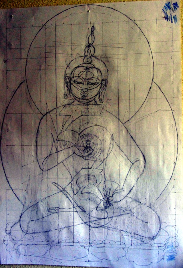 Buddha Vajrasattva: Vorarbeit