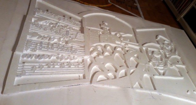 Cycle Luther: Styrofoam relief